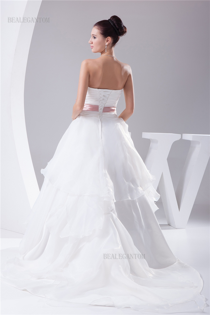 real photo sweetheart lace ball gown wedding dresses organza appliques beaded cheap lace up plus size bridal gowns bm47