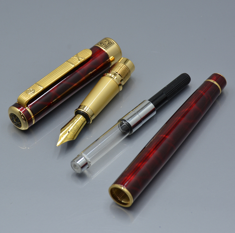 AAA quality Picasso M nib wine red / Black fountain pen school office stationery writing lady ink pens For birthday gift
