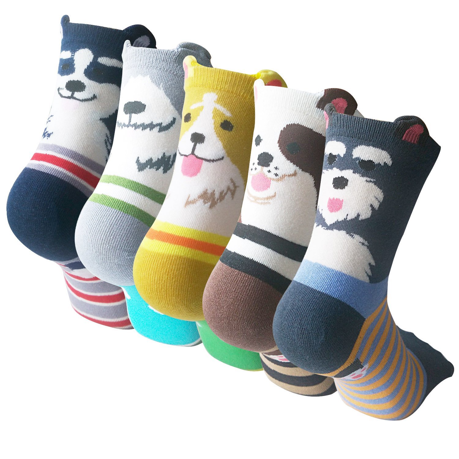 Womens Cute Animal Painting Socks, Funny and Cool 100% Cotton Art Dog Socks for Women, Multi
Womens Cute Animal Painting Socks, Funny and Cool 100% Cotton Art Dog Socks for Women, Multi