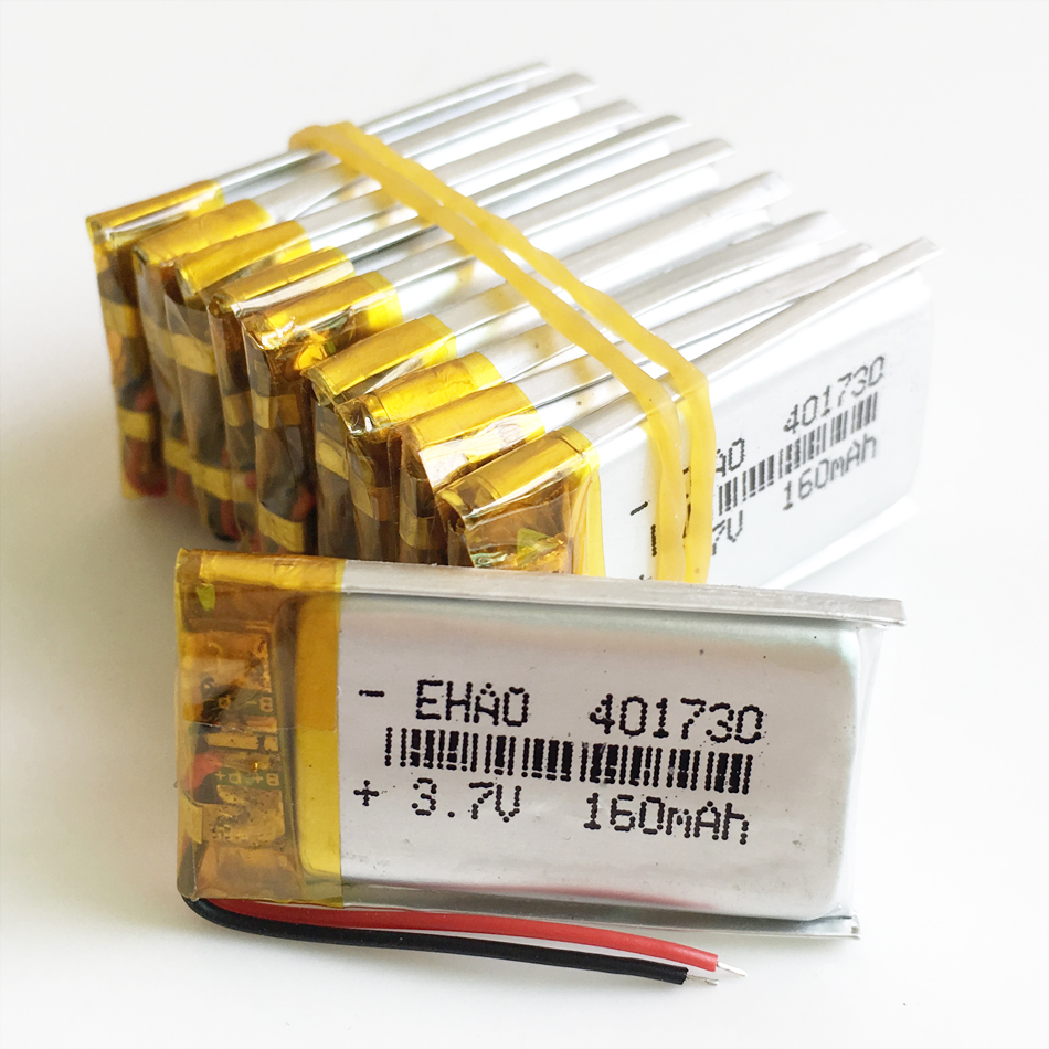 Wholesale 3.7V 160mAh 401730 Lithium Polymer Li-Po Rechargeable Battery Cells For DIY Mp3 MP4 MP5 GPS PSP Bluetooth Headphone Headset
Wholesale 3.7V 160mAh 401730 Lithium Polymer Li-Po Rechargeable Battery Cells For DIY Mp3 MP4 MP5 GPS PSP Bluetooth Headphone Headset