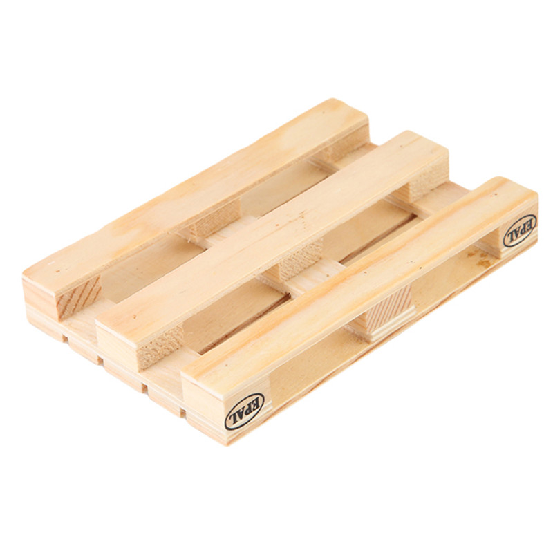 Wholesale- 4pcs/set Rectangle Mini Wooden Pallet Set Whiskey Wine Glass Cup Mat Pad Hot Cold Drink Wood Table Mat Bar Tool IC878076