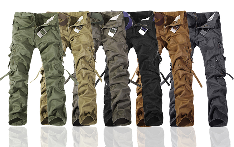 2017 Worker Pants CHRISTMAS NEW MENS CASUAL ARMY CARGO CAMO COMBAT WORK PANTS TROUSERS 6 COLORS SIZE 28-38