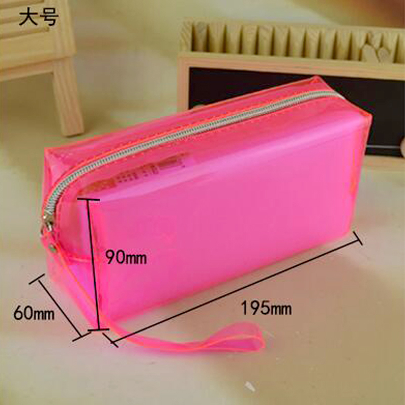 High Quality Colorful Pencil Bag Case For Pen Storage Stationery School Prize Gifts Supplies Office Pencils Clear Bag Papelaria