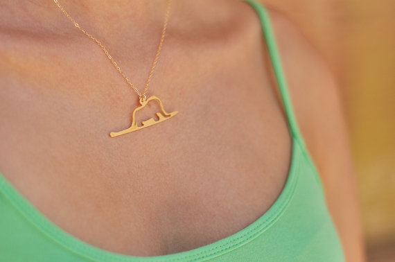 Hollow Outline Le Petit Little Prince Necklace Animal Good Lucky Origami Elephant in a Snake Necklaces for Birthday