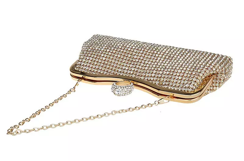 Top quality new Rhinestones Women Clutch Bags Diamonds Finger Ring Evening Bags Crystal Wedding Bridal Handbags Purse Bags Black/Gold Silver