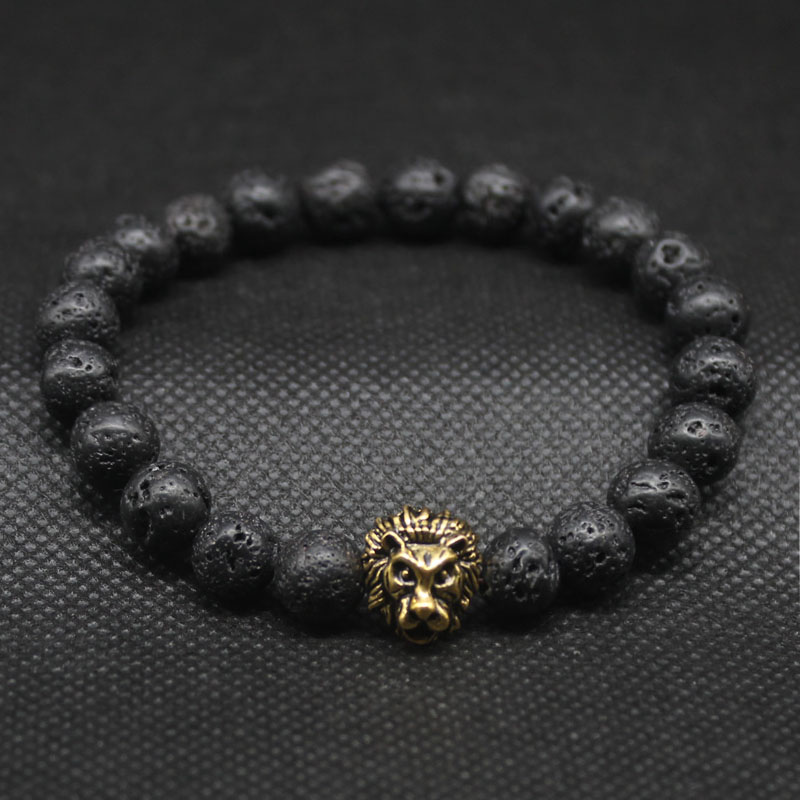 Antique Gold Color Buddha Lion Head Bracelet of Amulet Black Lava Stone Energy Bead Bracelets Pulseras Hombre Jewelry
Antique Gold Color Buddha Lion Head Bracelet of Amulet Black Lava Stone Energy Bead Bracelets Pulseras Hombre Jewelry