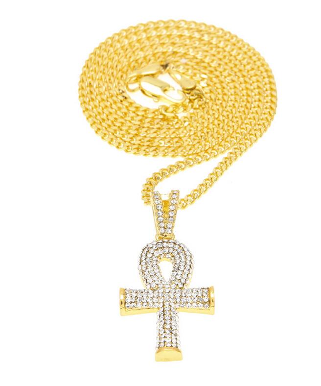 2018 NEW hip gem water drill key 2 necklace set sweater chain