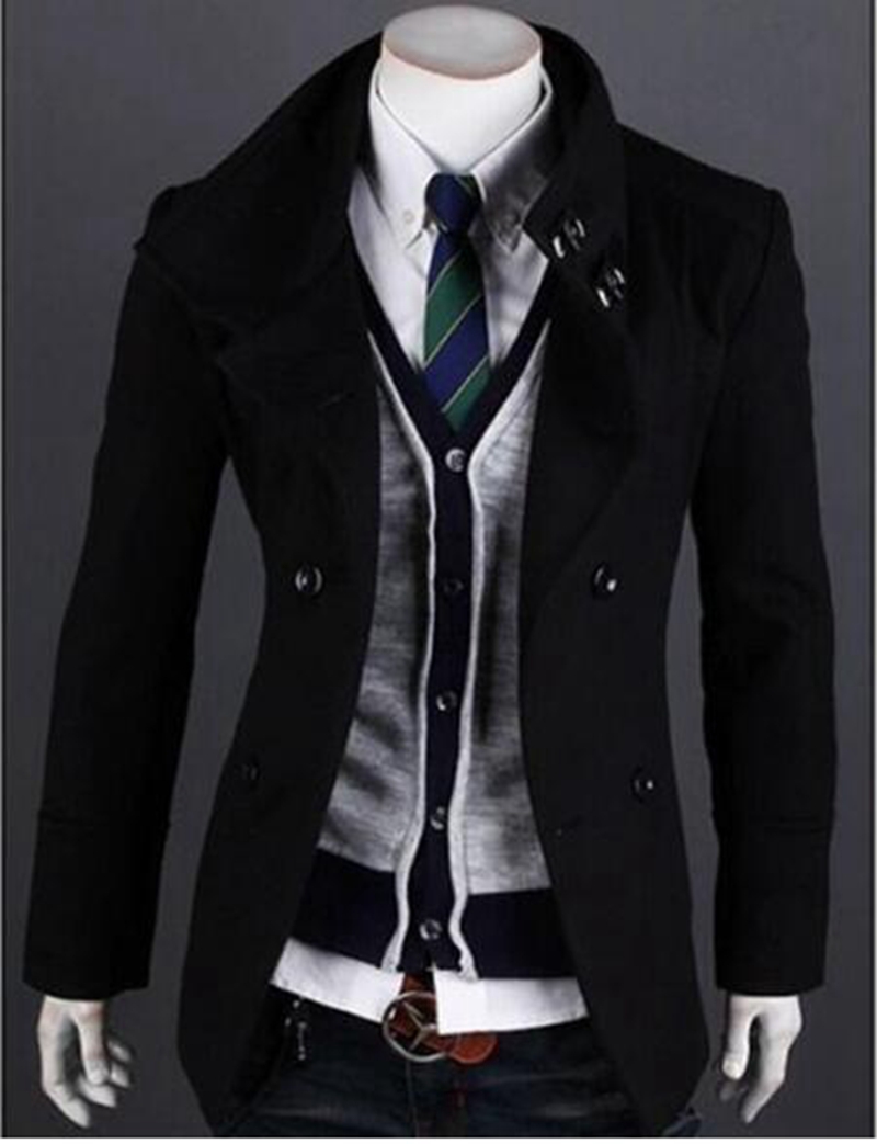 New men's autumn/winter fashion in Europe and the cultivate one's morality personality double-breasted cloth trench coat/ -2XL, Blue
New men's autumn/winter fashion in Europe and the cultivate one's morality personality double-breasted cloth trench coat/ -2XL, Blue