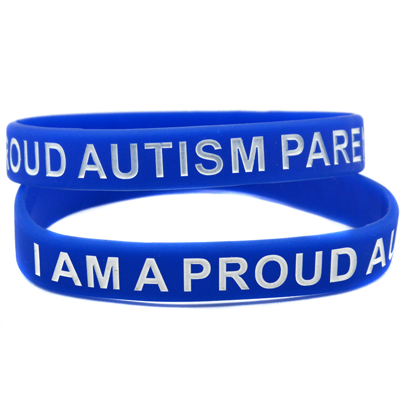 1PC I Am A Proud Autism Parent Silicone Wristband Wear This Jewelry To Support The One You Love