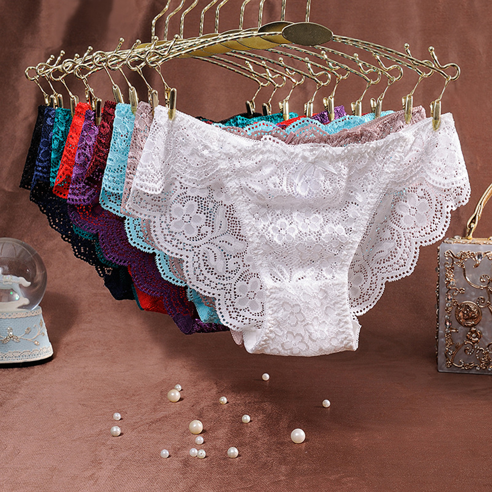 Women Sexy Lace Panties Briefs Low Waist Seamless Temptation Underwear Knickers Knickers Free Size 9 Colors Traceless Spandex Underpants, As pictures shown
Women Sexy Lace Panties Briefs Low Waist Seamless Temptation Underwear Knickers Knickers Free Size 9 Colors Traceless Spandex Underpants, As pictures shown