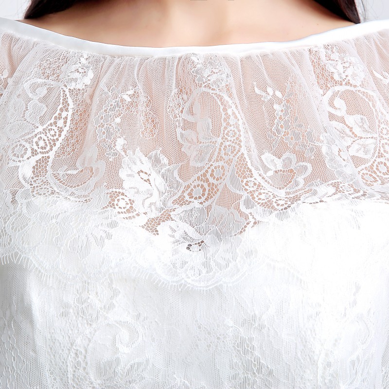 New Sexy White Ivory Cheap Mermaid Wedding Dresses 2017 Appliques Wedding Party Bridal Gowns Stock Size 6-16 QC334