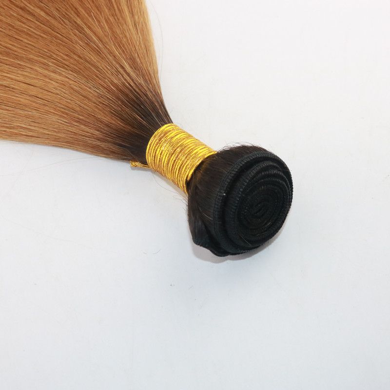 Color 1B/27 Strawberry Blond Hair Weaves Brazilian Straight Human Hair Extensions 100G/Piece Remy Hair Bundles