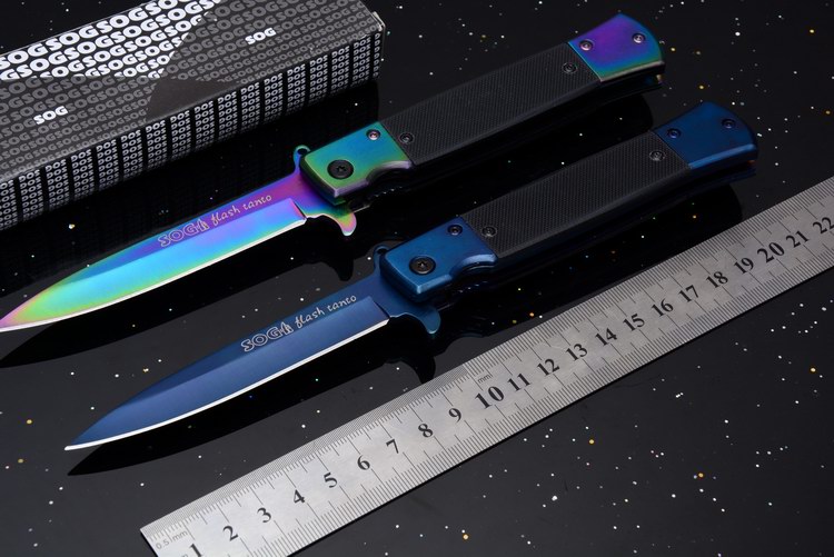 2018 SOG KS931 Flipper Tactical Folding Knife Colorful Titanium Flash Tanto Outdoor Camping Hunting Survival Pocket Knife Clip EDC Tool
2018 SOG KS931 Flipper Tactical Folding Knife Colorful Titanium Flash Tanto Outdoor Camping Hunting Survival Pocket Knife Clip EDC Tool
