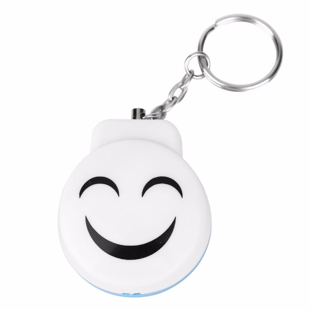 Smile Face Alarm Personal Electronic Panic Alarm Anti-Rape Anti-Attack Alarm Sensor Security Siren Keychain 120dB