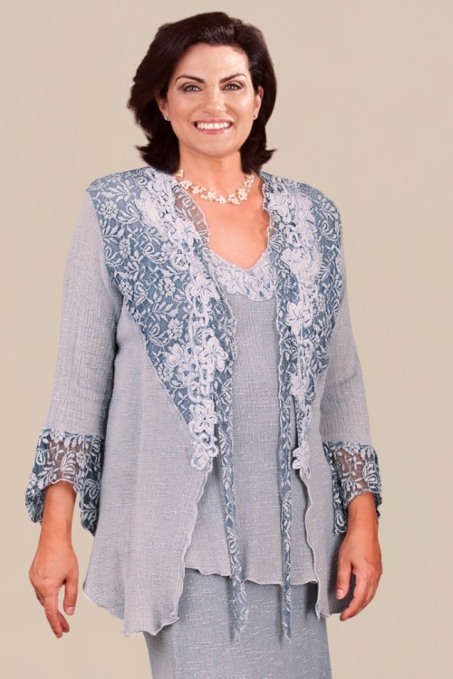 Ann Balon of the Bride Dresses with Jacket Plus Size Lace Mothers Wedding Guest Dress Vintage Custom Made Mother s Groom Gowns Gown