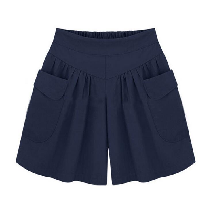 Brand newest Summer Women's Shorts large size women wide leg fat sister tight waist fashion Slim pants WS026 Womens Short