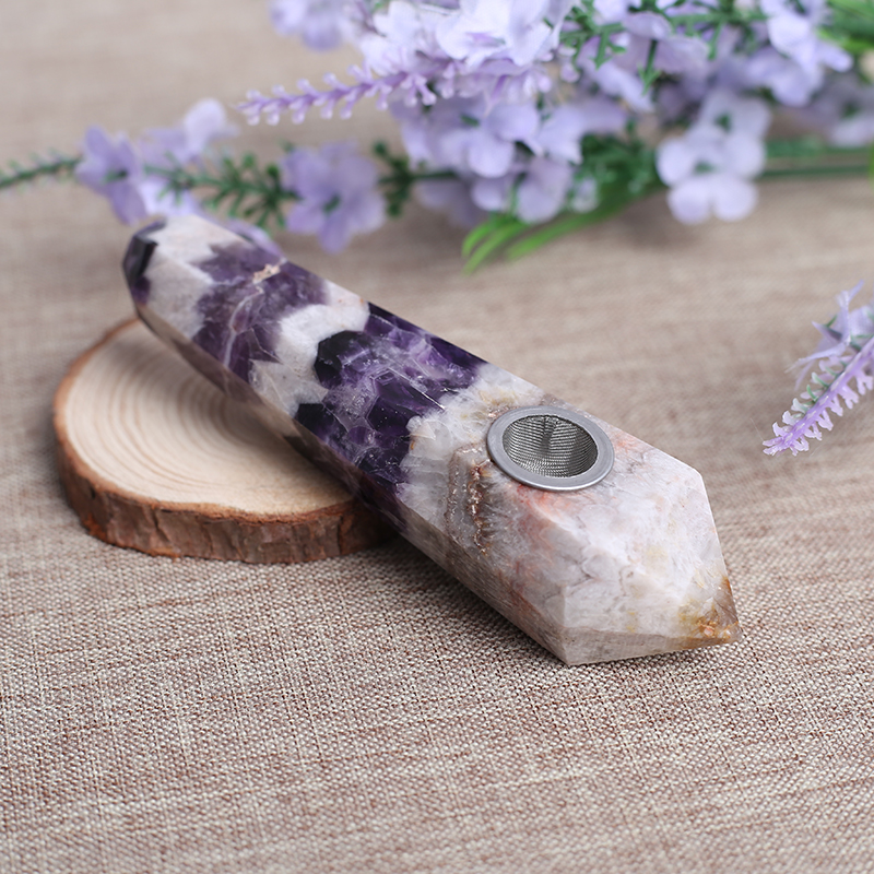 Free Shipping&Pouch! HJT Wholesale women modern custom smoking pipes natural Dream Amethyst CRYSTAL quartz Tobacco Pipes healing Hand Pipes
Free Shipping&Pouch! HJT Wholesale women modern custom smoking pipes natural Dream Amethyst CRYSTAL quartz Tobacco Pipes healing Hand Pipes