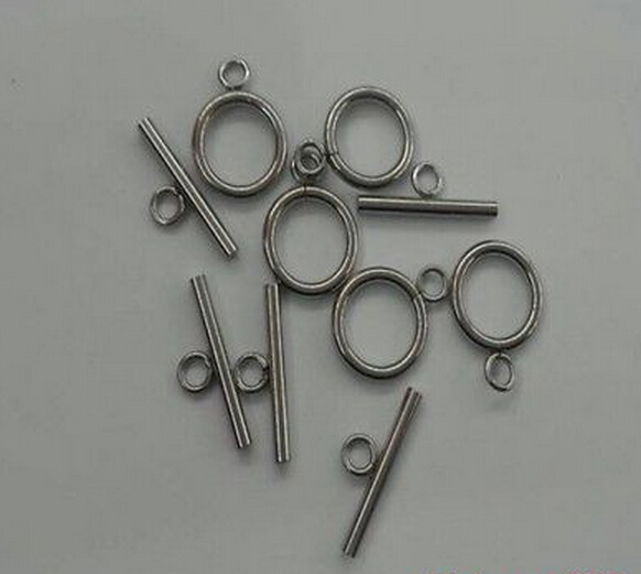 30 set of wholesale jewelry hOT SALE Top Quality Round Toggle Clasp Connectors Stainless steel Jewelry finding / Marking DIY Silver