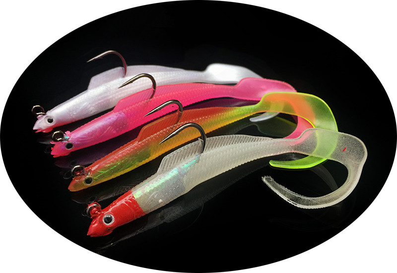 10pcs/lot 4 Color 12cm 8.5g Jigs Fishing Hooks Single Hook Silicone Soft Baits & Lures WL_139
10pcs/lot 4 Color 12cm 8.5g Jigs Fishing Hooks Single Hook Silicone Soft Baits & Lures WL_139