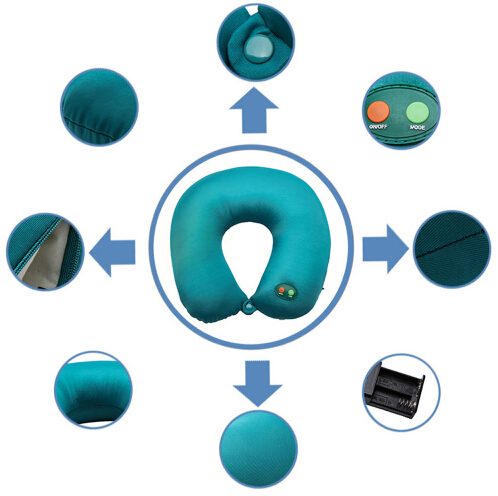 new arrival neck pillow massage electric U-shaped massage pillow cervical vibration massage neck pillows free shipping