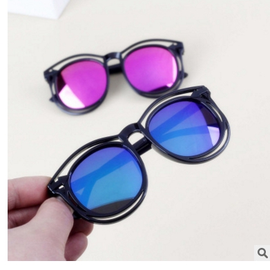 2017 New Kids Children Sunglasses Double Frame Hollow Design Sun glasses For Boys Girls Colorful Reflective Baby Goggle Z260305