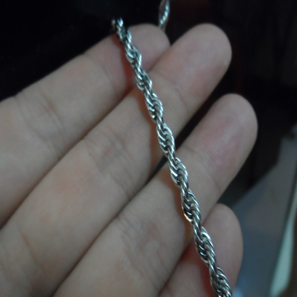 2017 NEW LIST wholesale in bulk 10meter Lot Fashion Silver TOne Stainless steel Jewelry Finding 4mm Singapore twisted chain WOMEN MEN DIY