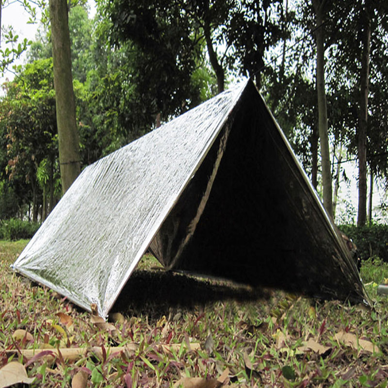20pcslot 240160cm Waterproof Sliver Mylar Thermal Survival Shelter Emergency shelter for Camping tent Sporting Outdoor DHL