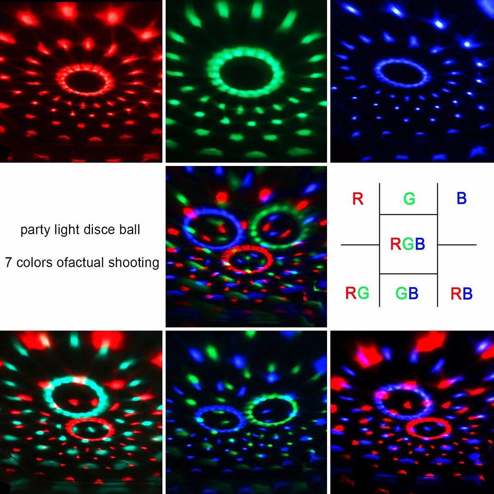 Party lights DISCO BALL 3w Led Strobe Stage lighting with remote controller for DJ Bar Karaoke Xmas Wedding Show Club Pub