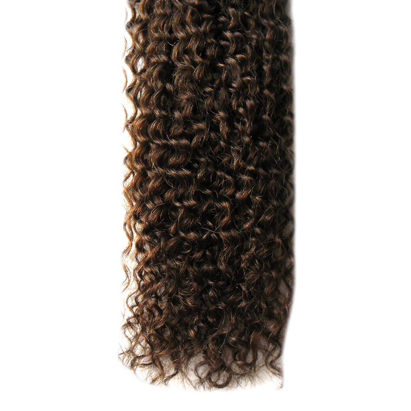 #4 Dark Brown human hair bundles 100g curly weave human hair 1pcs deep curly brazilian hair weave,no shedding, tangle free