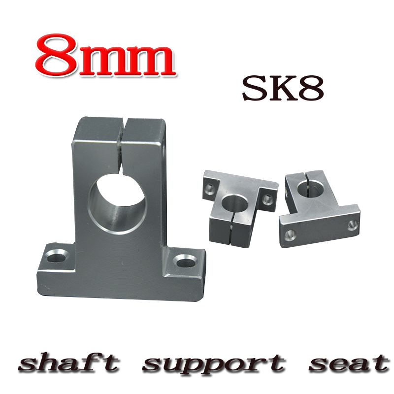 Wholesale- 12pcs/lot SK8 SH8A 8mm linear shaft support 8mm Linear Rail Shaft Support CNC parts 3D printer shaft support seat
Wholesale- 12pcs/lot SK8 SH8A 8mm linear shaft support 8mm Linear Rail Shaft Support CNC parts 3D printer shaft support seat