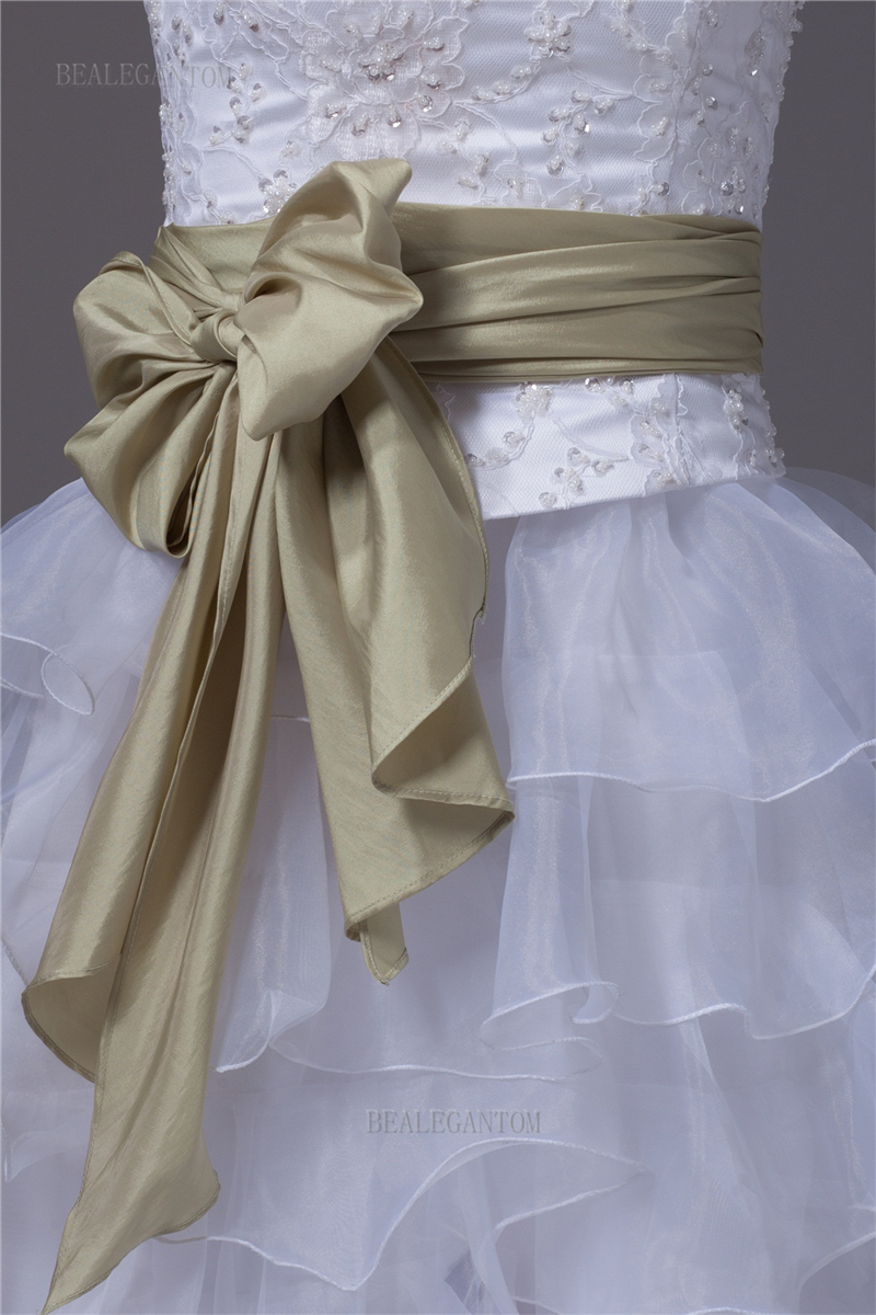 new elegant real photo strapless organza wedding dresses aline bow plus size wedding party bridal gowns bm37