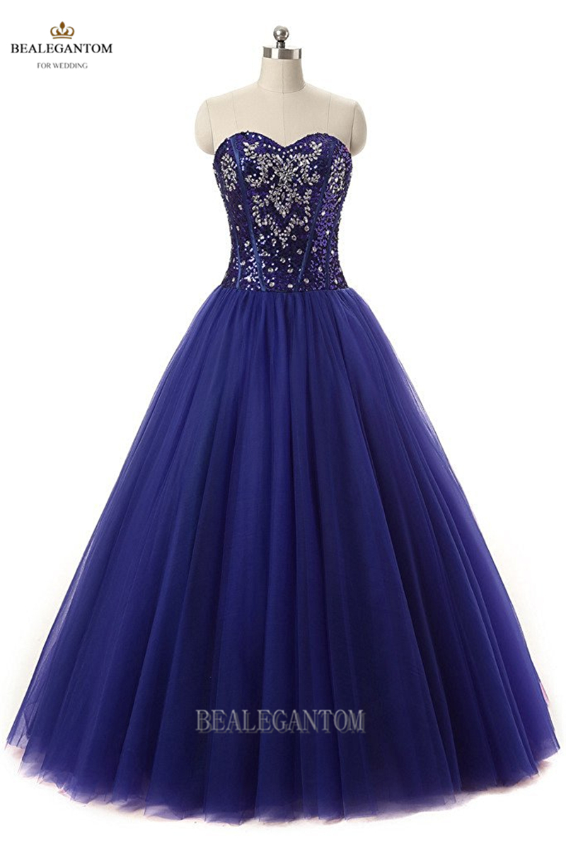 real photo sweetheart ball gown quinceanera dresses with sequins tulle beaded plus size prom pageant debutante party gown bm12