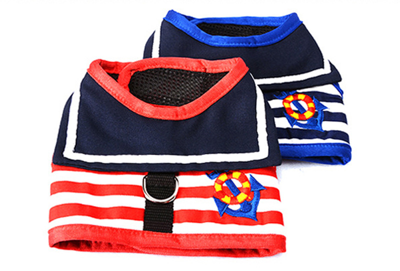 Hot sale dog traction rope chest strap Navy style sailor vest dog chain Teddy small dog rope pet supplies
