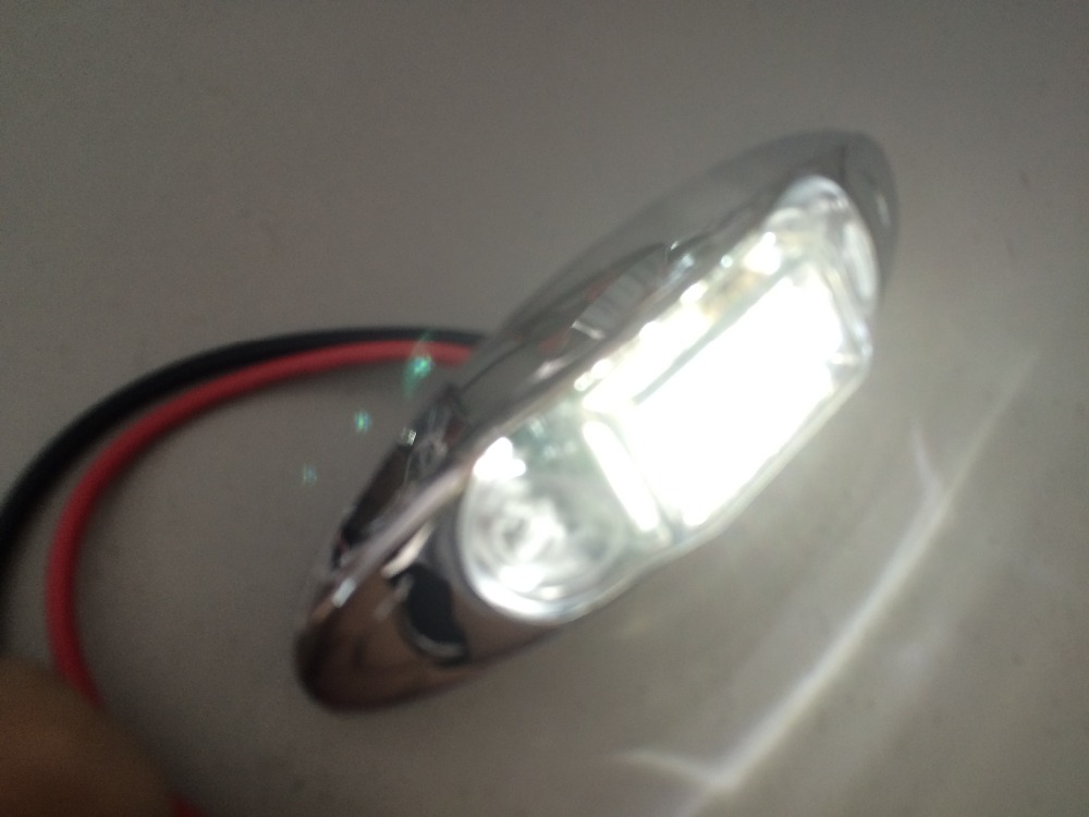 10x 12v 24v white LED Side Marker Light Clearance Lamp 10-30v Car Truck lightsTrailer lamp Tractor Rear lights external Lights