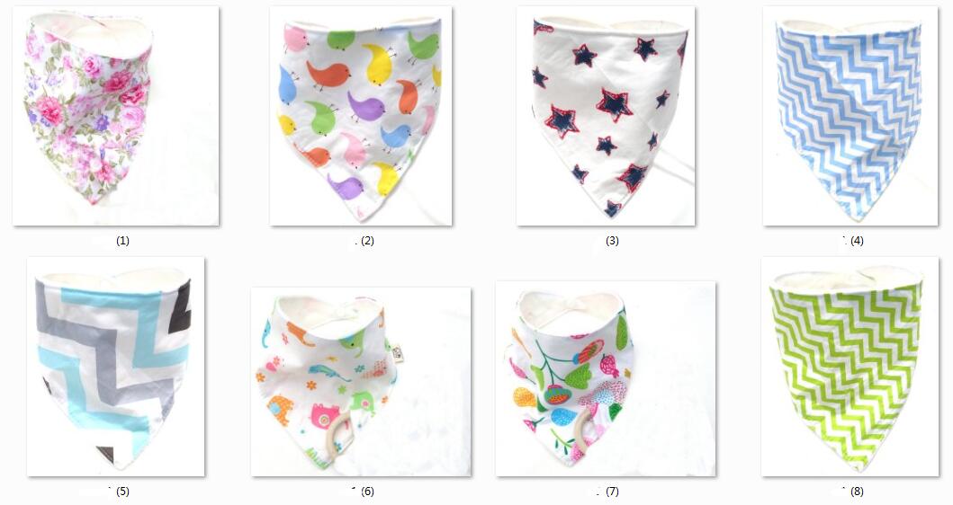 20pcs Baby Triangle Bib burp cloths 100% Cotton Chevron Bandana Bibs Infant Saliva Bavoir Towel Pinafore Apron YE007
