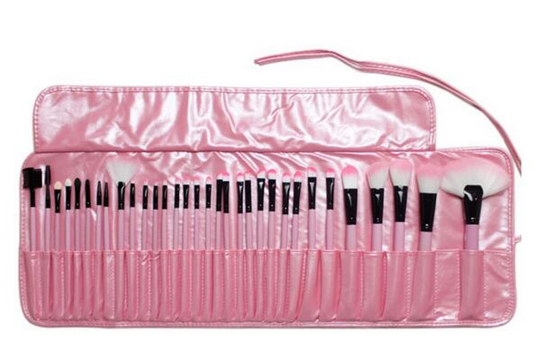 Professional Makeup Brushes 32pcs sets 24pc Portable Full Cosmetic Make up Brushes Tool Foundation Eyeshadow Lip brush with bag