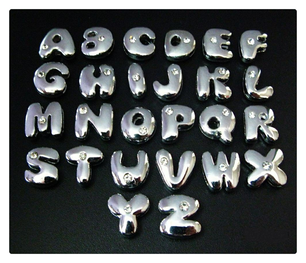130pcs 8mm Lovely fat slide letters with a rhinestone DIY accessory Fit pet collar Wristband keychain necklace, Silver
130pcs 8mm Lovely fat slide letters with a rhinestone DIY accessory Fit pet collar Wristband keychain necklace, Silver