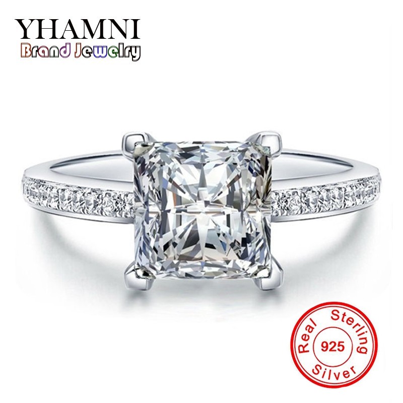 YHAMNI Original 100% Genuine 925 Sterling Silver Rings For Women Square Diamond Engagement Ring Jewelry MR079, Slivery;golden
YHAMNI Original 100% Genuine 925 Sterling Silver Rings For Women Square Diamond Engagement Ring Jewelry MR079, Slivery;golden
