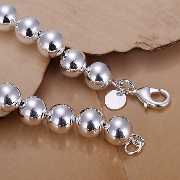 brand new 10m Buddha beads bracelet solid 925 silver charm bracelet 205x10cm DFMWB136women039s sterling silver plated jewe
