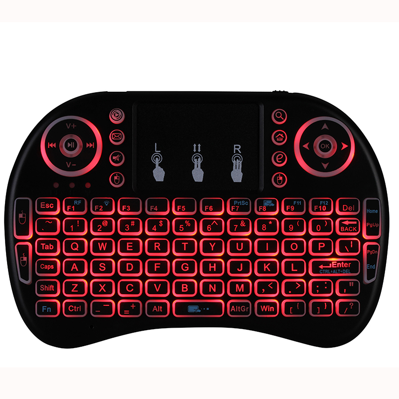 Rii I8 2.4GHz Wireless Mouse Gaming Keyboards White Backlight Multi-color Backlit Mouse Remote Control for TV Android Boxes MXQ PRO X96