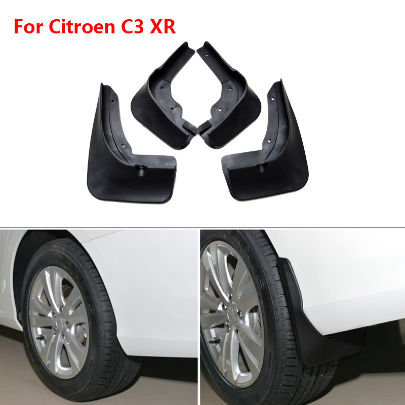 Brand New For Citroen C3 XR 4pcs High Quality ABS Mud Flaps Splash Guards Car Fender Mudguard