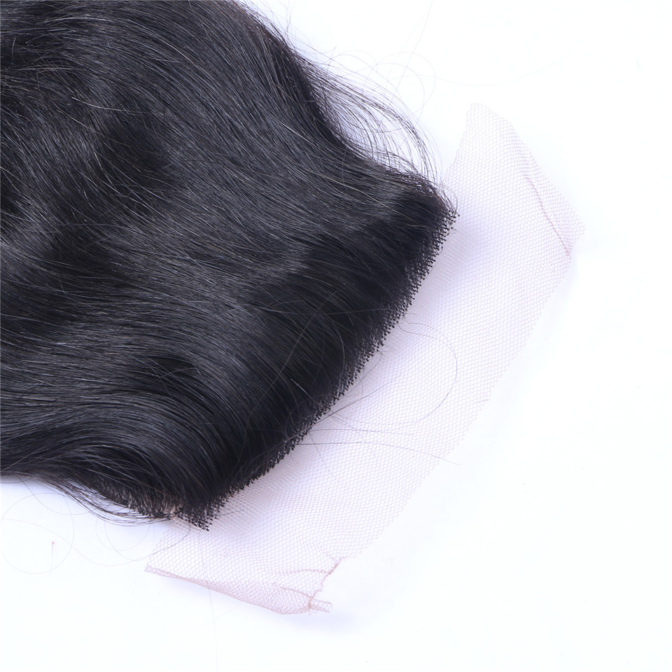 Free shipping Brazilian Body Wave 4x4 Tranparent Lace Closure 100% Human Pre Plucked With Baby Hair