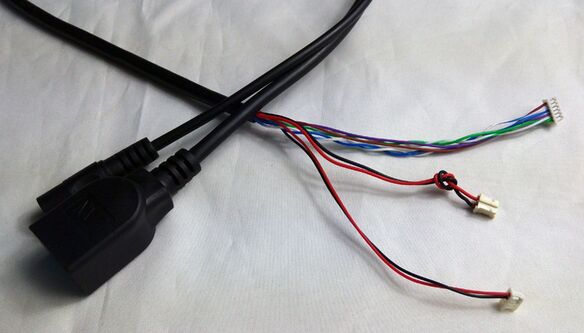 High Quality 2 Color CCTV IP Security Camera Module Circut Board PCB Cable Lines , Network RJ45 DC 12V Power Port Connector