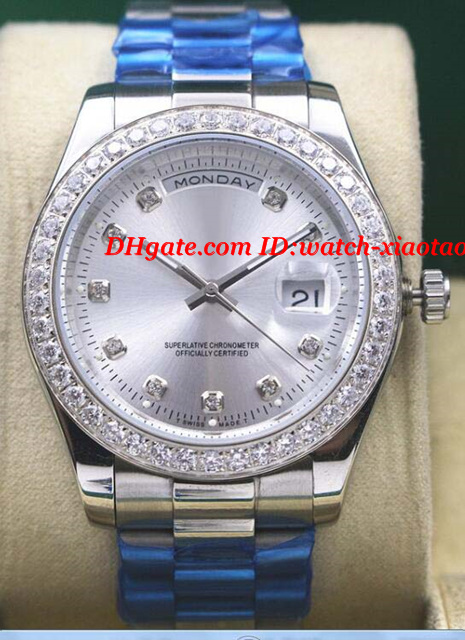 Luxury Watches Stainless Steel Bracelet Mens 18kt White Gold Diamond Automatic Fashion Brand Men's Watch Wristwatch, Slivery;brown
Luxury Watches Stainless Steel Bracelet Mens 18kt White Gold Diamond Automatic Fashion Brand Men's Watch Wristwatch, Slivery;brown