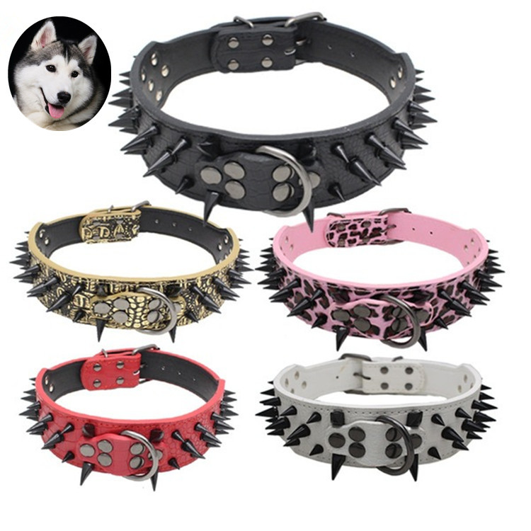 5cm Wide Cool Sharp Spiked Studded Leather Dog Collars 38-60cm For Medium Large Breeds Pitbull Mastiff Boxer Bully 4 Sizes
5cm Wide Cool Sharp Spiked Studded Leather Dog Collars 38-60cm For Medium Large Breeds Pitbull Mastiff Boxer Bully 4 Sizes