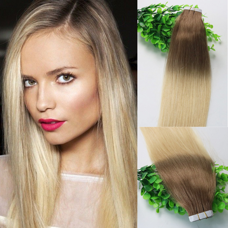 Tape In Human Hair Extensions Ombre Hair Dark Brown 6# Shade To Bleached Blonde 613# 40pcs 100gram Brazilian Remy Hair
Tape In Human Hair Extensions Ombre Hair Dark Brown 6# Shade To Bleached Blonde 613# 40pcs 100gram Brazilian Remy Hair