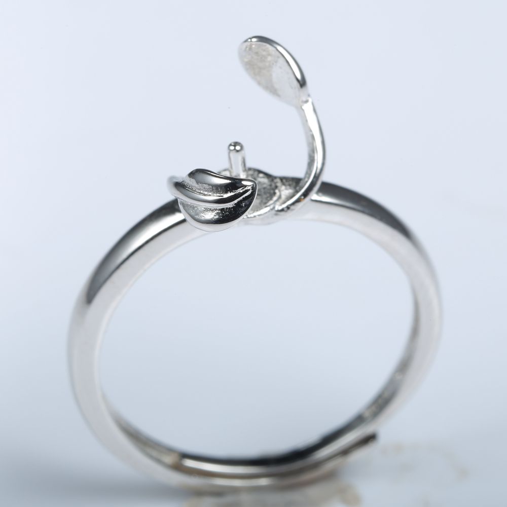 8-10mm Pearl Semi Mount Engagement Wedding Ring 925 Sterling Silver Women Fine Silver Women Charm Jewelry Setting