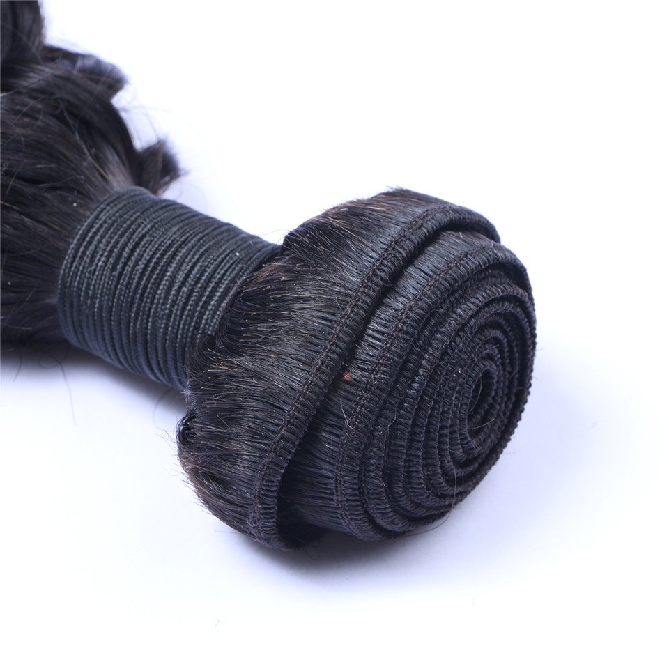 Free shipping Unprocessed Indian Human Remy Virgin Jerry Curly Weaves Hair Extensions Natural Color 100g/bundle Double Wefts 3Bundles/lot