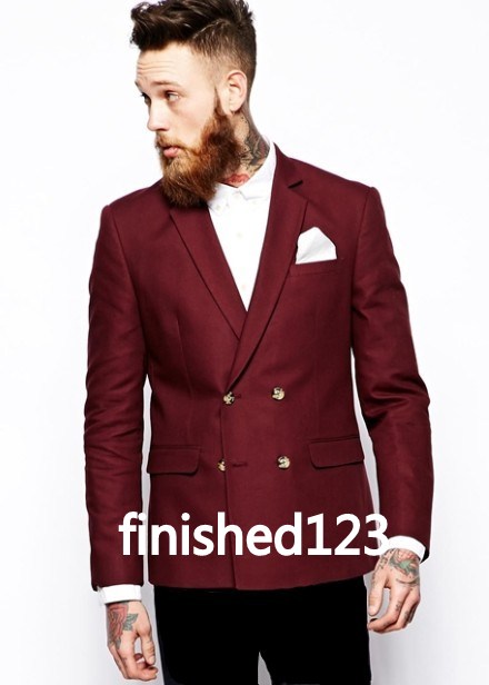 Classic Design Double-Breasted Groom Tuxedos Groomsmen Best Man Suit Mens Wedding Suits Bridegroom Business Suits (Jacket+Pants+Tie) NO:686