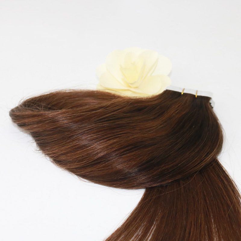 Full And Thick Double Drawn 10A Grade In Stock Peruvian Brazilian Tape In Human Hair Extentions
